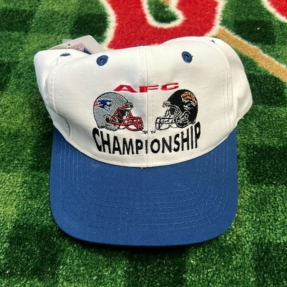 Vintage 1996 AFC Championship Patriots VS. Jaguars Snap Back Cap NEW WITH TAG - Picture 1 of 5